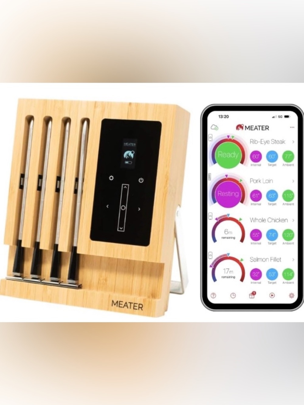 NIB MEATER Block 4 Probe Premium WiFi Smart Meat Thermometer  BBQ Oven Grill - Picture 6 of 12